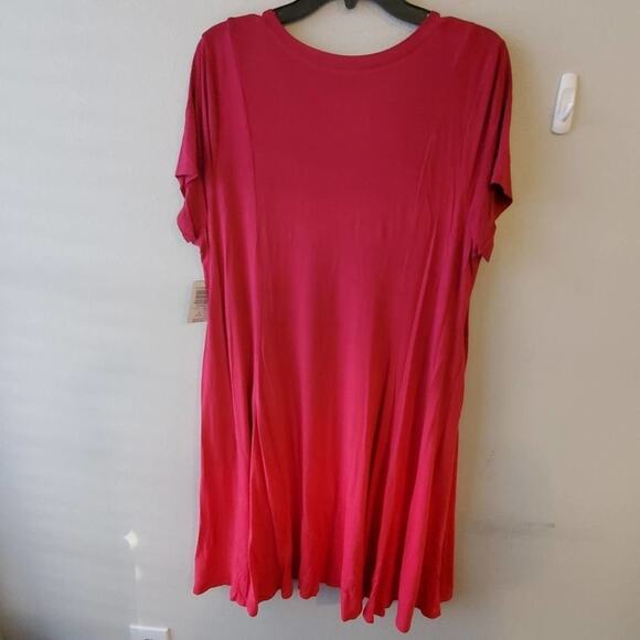 Torrid SUPER SOFT RED WINE DIP-DYE TRAPEZE DRESS plus size 1X NEW!!! - Picture 6 of 9